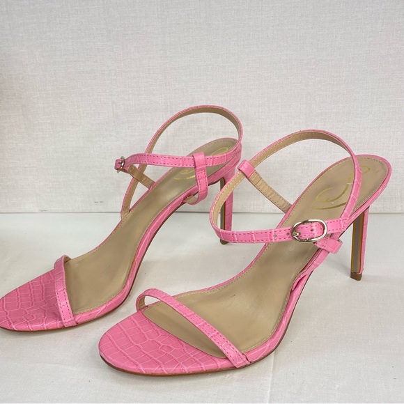 Sam Edelman Shoes - Sam Edelman Doran Strappy Sandal Women Pink Confetti Stiletto Heel 9.5 M (g 118)